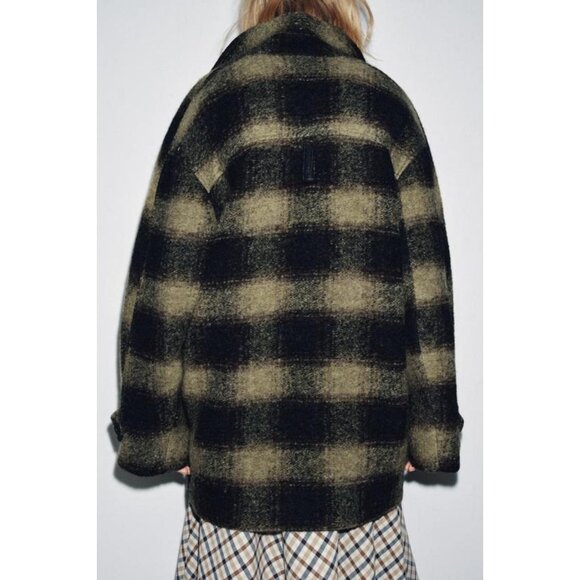 ZARA CHECK WOOL BLEND COAT ZW COLLECTION LIMITED EDITION - Picture 4 of 11